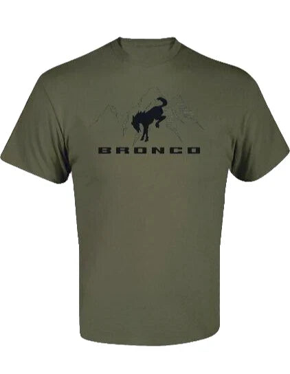CHECKERED FLAG SPORTS FORD BRONCO MOUNTAINS LOGO SHORT SLEEVE TEE SHIRT I0106 Unisex T-shirt, Sweatshirt, Hoodie, Long Sleeve Tee - T-Shirt, Sweatshirt, Hoodie