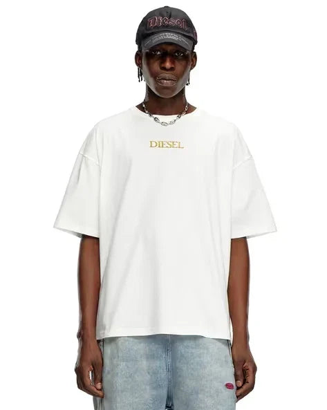 Diesel T Shirt Mens White T-Boxt-Q20 Cotton Graphic Print Crew Neck Short Sleeve Unisex T-shirt, Sweatshirt, Hoodie, Long Sleeve Tee - T-Shirt, Sweatshirt, Hoodie
