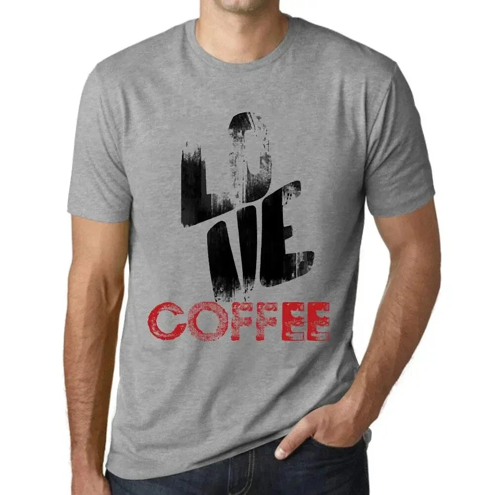 Men's Graphic T-Shirt Love Coffee Eco-Friendly Limited Edition Short Sleeve Unisex T-shirt, Sweatshirt, Hoodie, Long Sleeve Tee - T-Shirt, Sweatshirt, Hoodie