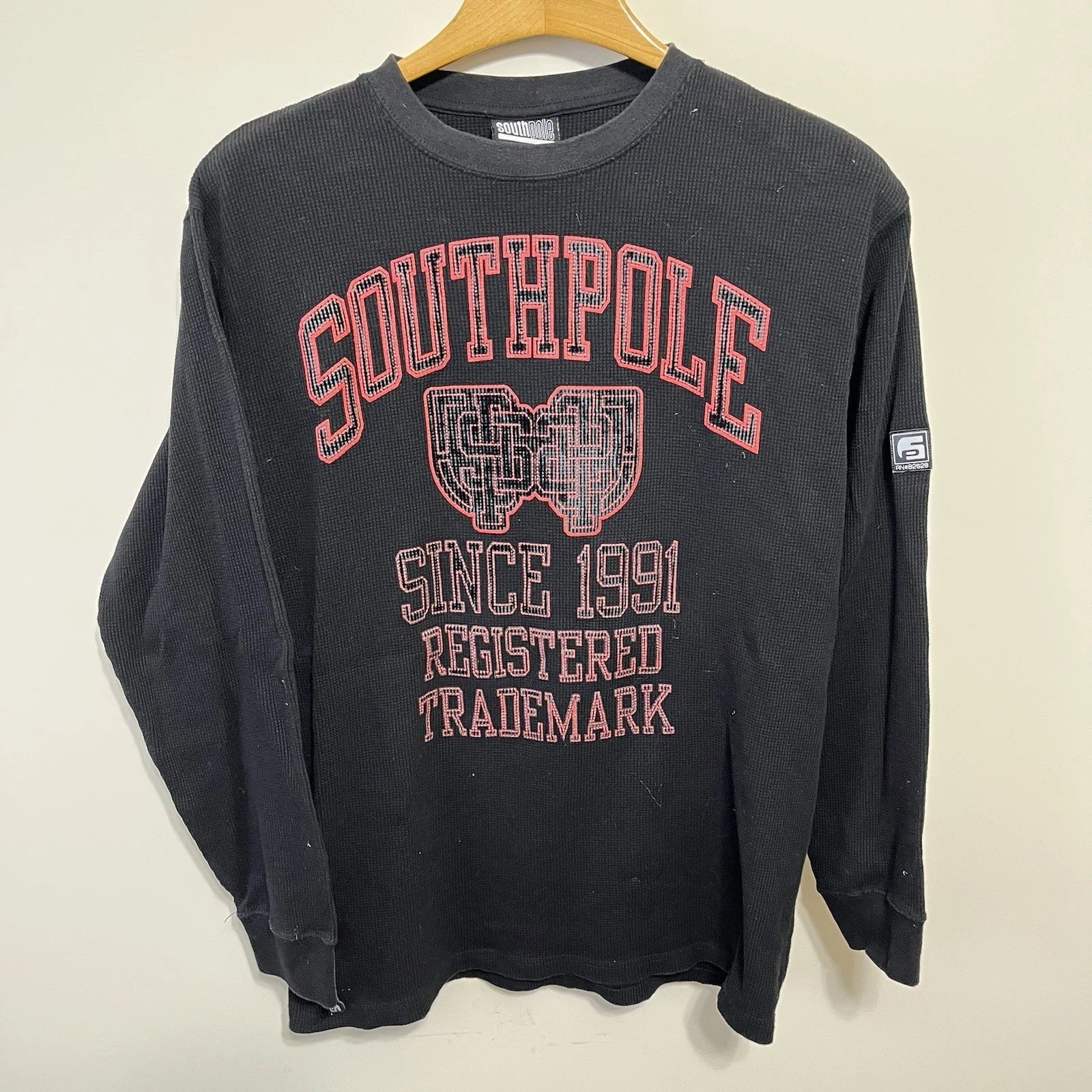 Vintage South Pole Long Sleeve Thermal Shirt Men's Size XL Y2K Goth Skate Black Unisex T-shirt, Sweatshirt, Hoodie, Long Sleeve Tee - T-Shirt, Sweatshirt, Hoodie