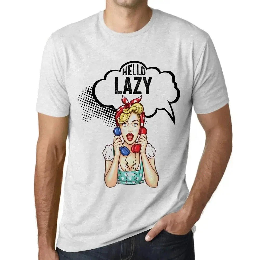 Heren Grafisch T-Shirt Hallo Luie  Hello Lazy  Eco-vriendelijk Grappige Unisex T-shirt, Sweatshirt, Hoodie, Long Sleeve Tee - T-Shirt, Sweatshirt, Hoodie