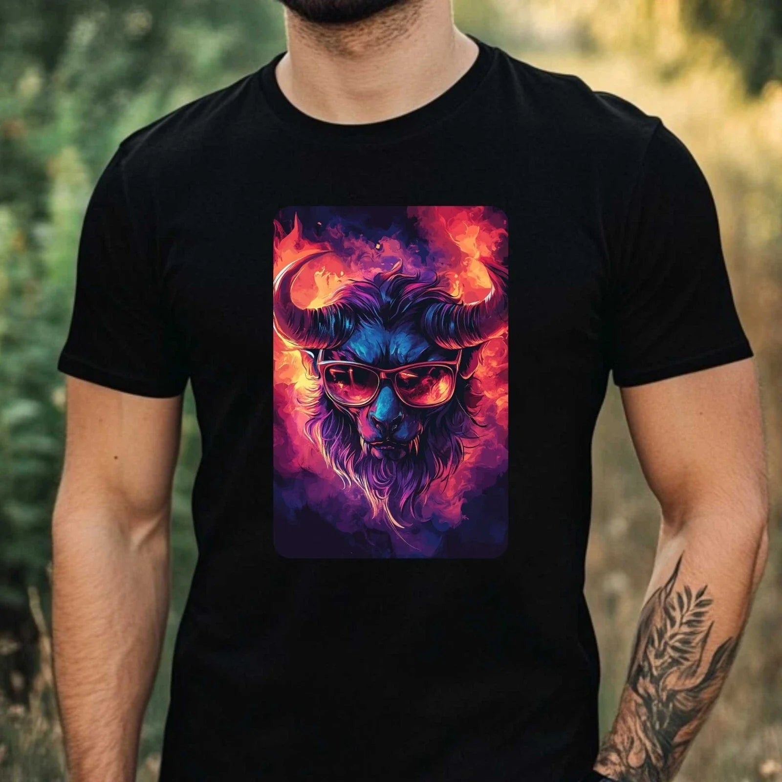 Mens Demon Sunglasses Print Cotton T-Shirt Size XS to 5XL Unisex T-shirt, Sweatshirt, Hoodie, Long Sleeve Tee - T-Shirt, Sweatshirt, Hoodie