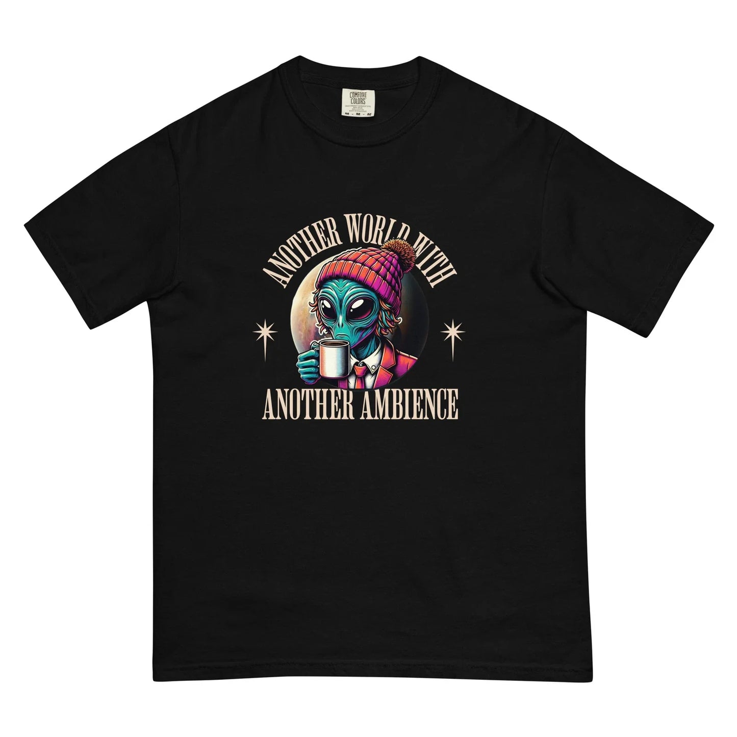 Hipster Alien Drinking Coffee Unisex garment-dyed heavyweight t-shirt S - 4X Unisex T-shirt, Sweatshirt, Hoodie, Long Sleeve Tee - T-Shirt, Sweatshirt, Hoodie