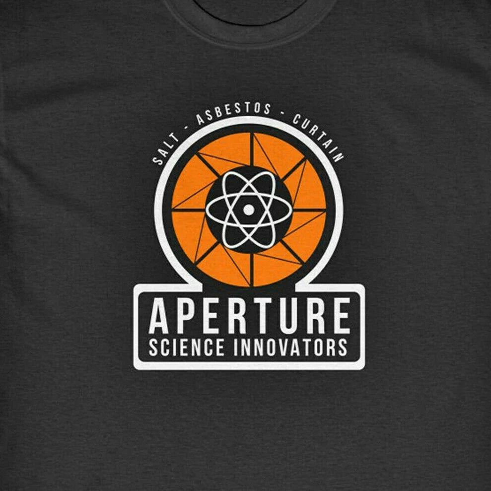 APERTURE SCIENCE T-Shirt - Half PC Gaming Life Video games Portal Unisex T-shirt, Sweatshirt, Hoodie, Long Sleeve Tee - T-Shirt, Sweatshirt, Hoodie