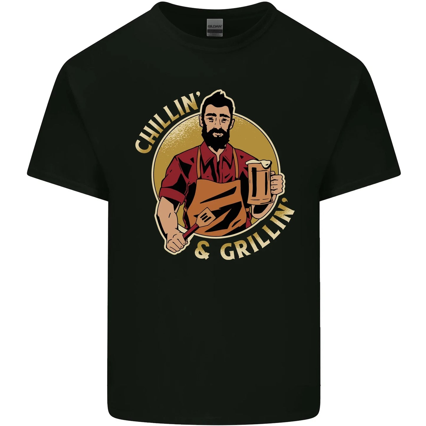 Chillin & Grillin Funny BBQ Beer Camping Mens Light Cotton T-Shirt Unisex T-shirt, Sweatshirt, Hoodie, Long Sleeve Tee - T-Shirt, Sweatshirt, Hoodie