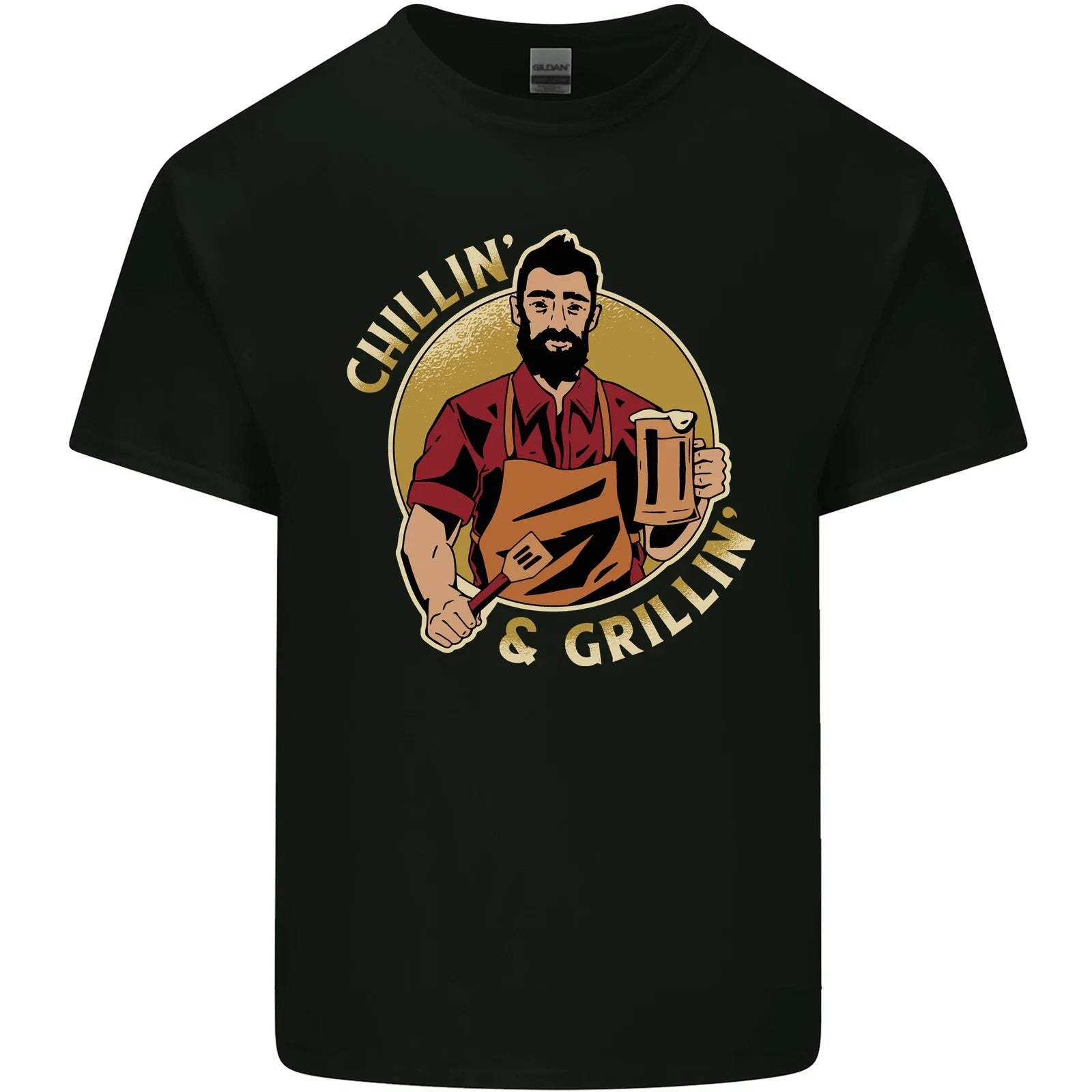 Chillin & Grillin Funny BBQ Beer Camping Mens Light Cotton T-Shirt Unisex T-shirt, Sweatshirt, Hoodie, Long Sleeve Tee - T-Shirt, Sweatshirt, Hoodie