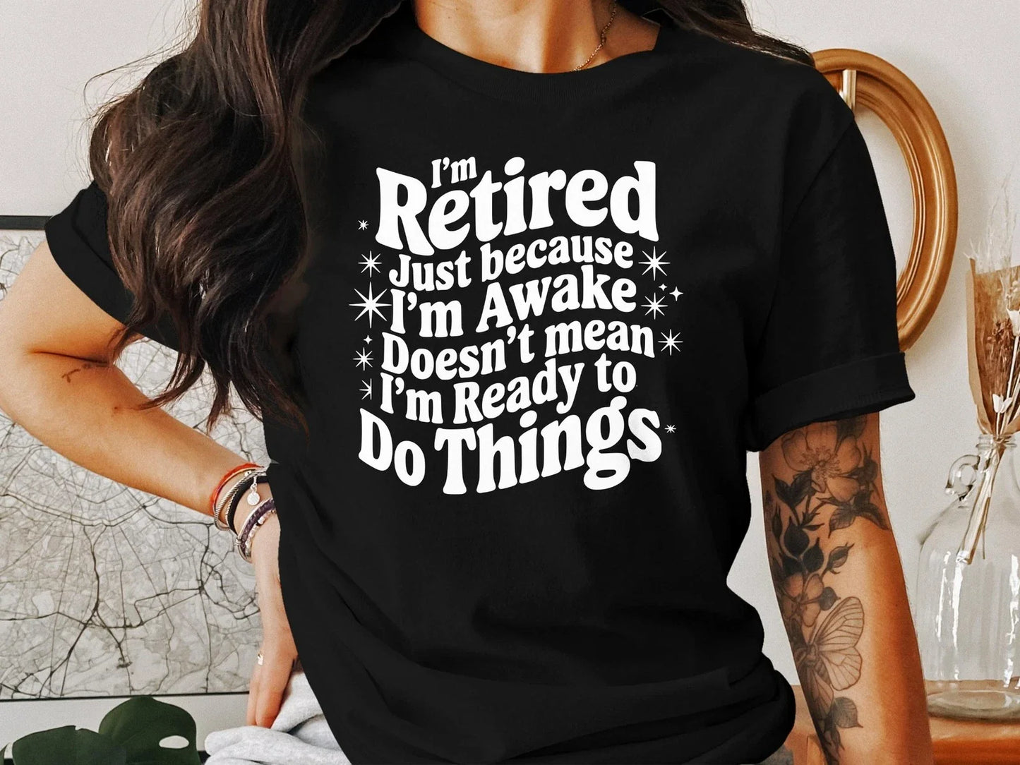 Retired Awake Not Ready T-Shirt  Funny Retirement Tee for Lazy Mornings Unisex T-shirt, Sweatshirt, Hoodie, Long Sleeve Tee - T-Shirt, Sweatshirt, Hoodie