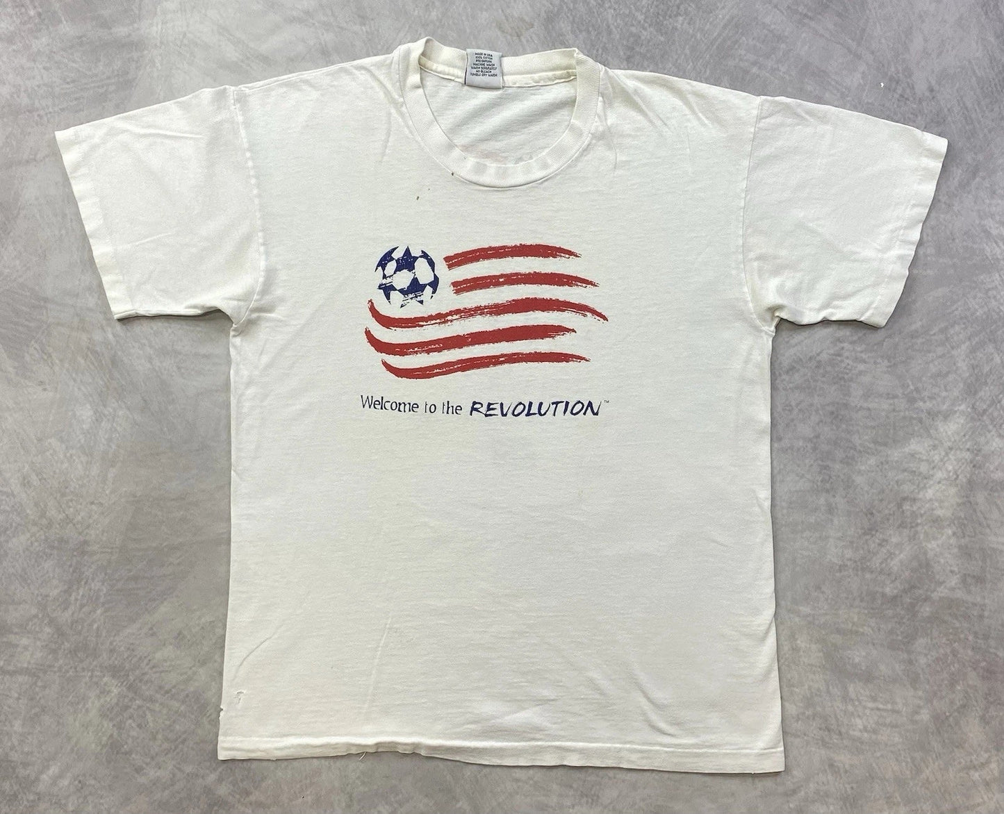 Vintage 1990s MLS New England Revolution Soccer Tee Shirt Size L Unisex T-shirt, Sweatshirt, Hoodie, Long Sleeve Tee - T-Shirt, Sweatshirt, Hoodie