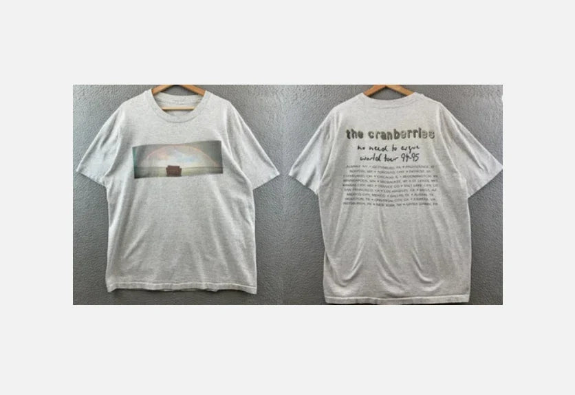The Cranberries No Need To Argue World Tour 94-95 T-shirt Band Tee XL Unisex T-shirt, Sweatshirt, Hoodie, Long Sleeve Tee - T-Shirt, Sweatshirt, Hoodie