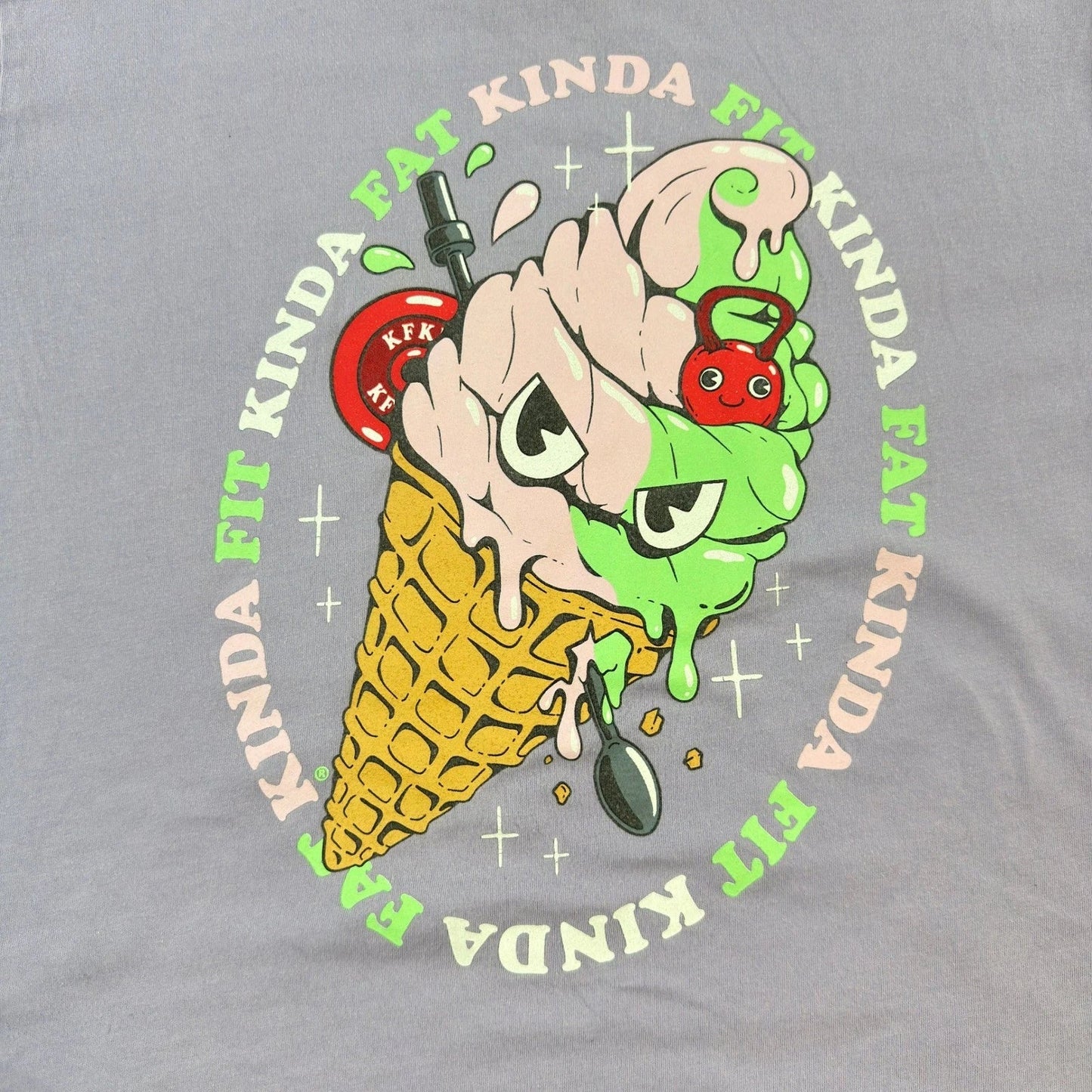 Kinda Fit Kinda Fat Apparel Mens XL Purple Ice Cream Graphic T-Shirt Cotton Gym Unisex T-shirt, Sweatshirt, Hoodie, Long Sleeve Tee - T-Shirt, Sweatshirt, Hoodie