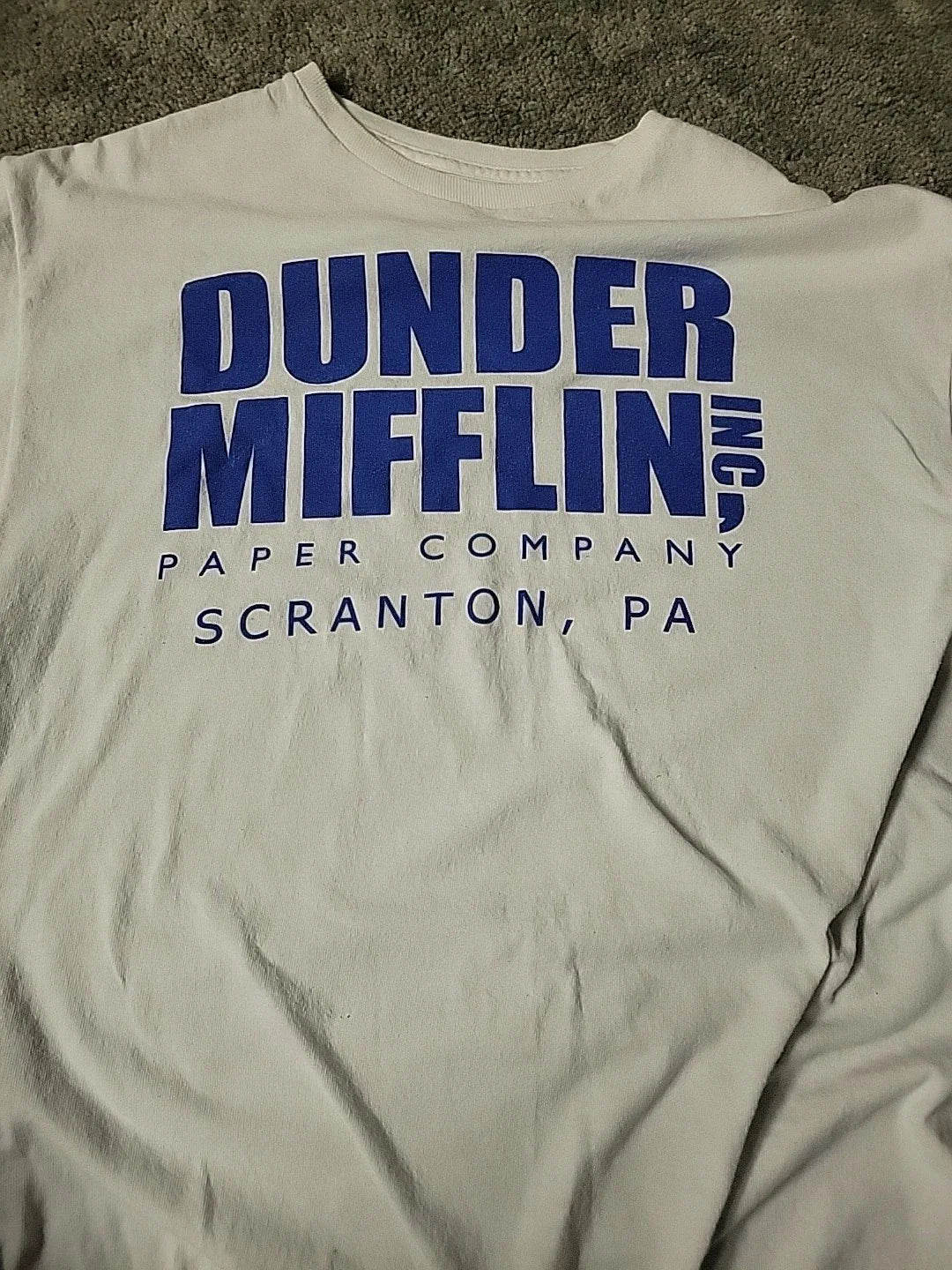 The Office Dunder Mifflin Scranton Mens Small White Cotton Funny TV Show Tee Unisex T-shirt, Sweatshirt, Hoodie, Long Sleeve Tee - T-Shirt, Sweatshirt, Hoodie