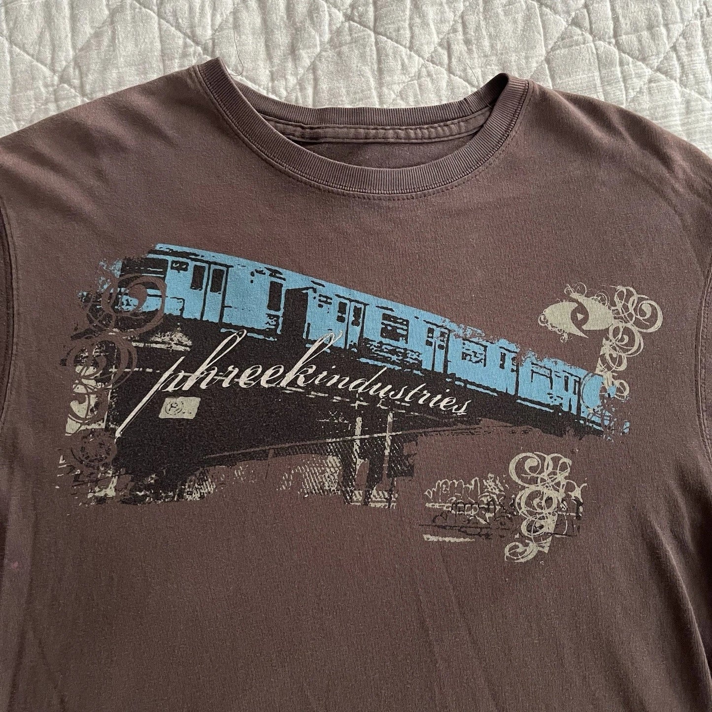 Y2K Phreek Industries Subway Tshirt Size S/M Faded Brown Vintage Skate Grunge Unisex T-shirt, Sweatshirt, Hoodie, Long Sleeve Tee - T-Shirt, Sweatshirt, Hoodie