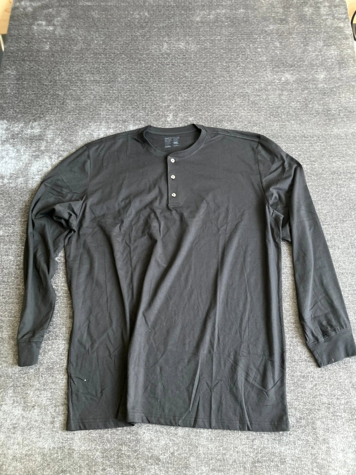 Fresh Clean Threads T-Shirt Mens 3XL Tall Black Knit Cotton Casual Henley Neck Unisex T-shirt, Sweatshirt, Hoodie, Long Sleeve Tee - T-Shirt, Sweatshirt, Hoodie