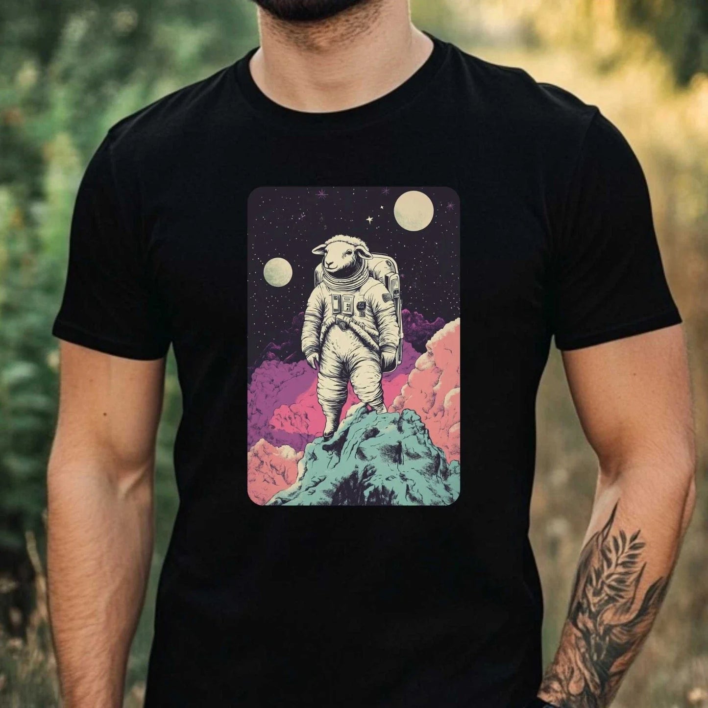 Mens Sharp Astronaut Print Cotton T-Shirt Size XS to 5XL Unisex T-shirt, Sweatshirt, Hoodie, Long Sleeve Tee - T-Shirt, Sweatshirt, Hoodie