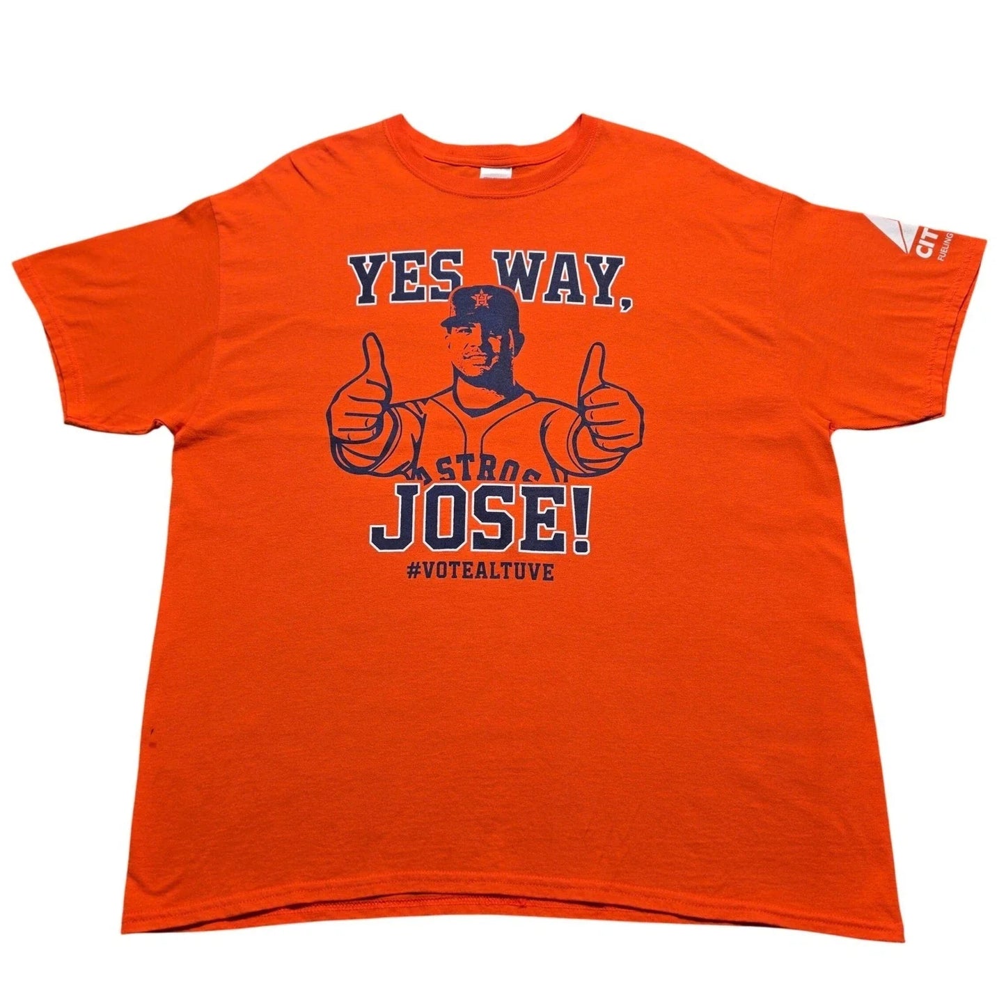 Gildan Houston Astros Jose Altuve Yes Way Jose Orange Graphic T-Shirt Mens XL Unisex T-shirt, Sweatshirt, Hoodie, Long Sleeve Tee - T-Shirt, Sweatshirt, Hoodie