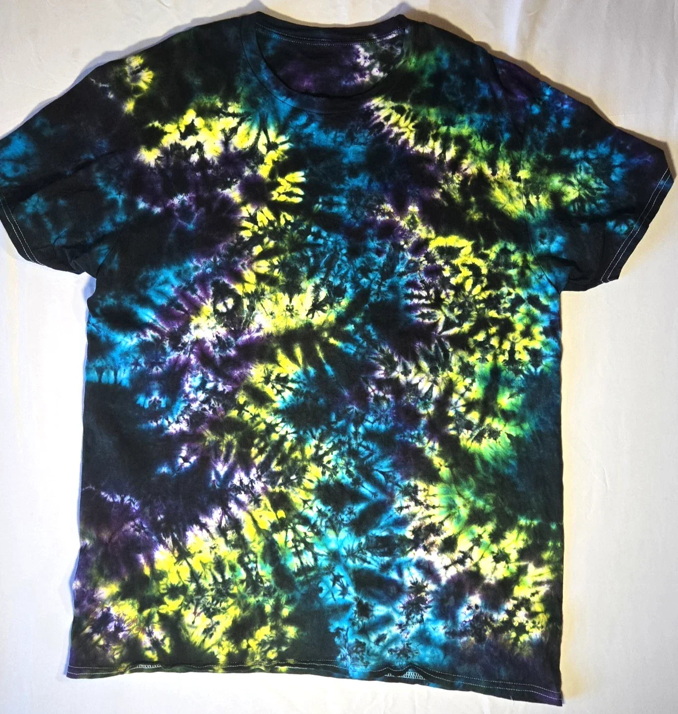 Gildan Tie Dye T-shirt Black Blue Purple Yellow Green 90's Vibe Made to Order Unisex T-shirt, Sweatshirt, Hoodie, Long Sleeve Tee - T-Shirt, Sweatshirt, Hoodie