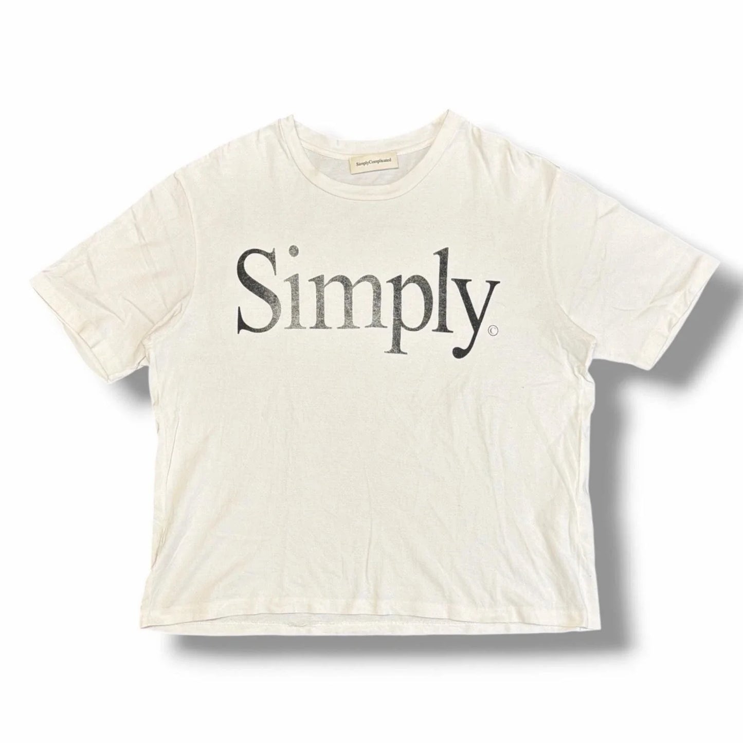 SIMPLYCOMPLICATED  Simply TEE Simple T-shirt 25SS1008 white 2 9338M Unisex T-shirt, Sweatshirt, Hoodie, Long Sleeve Tee - T-Shirt, Sweatshirt, Hoodie