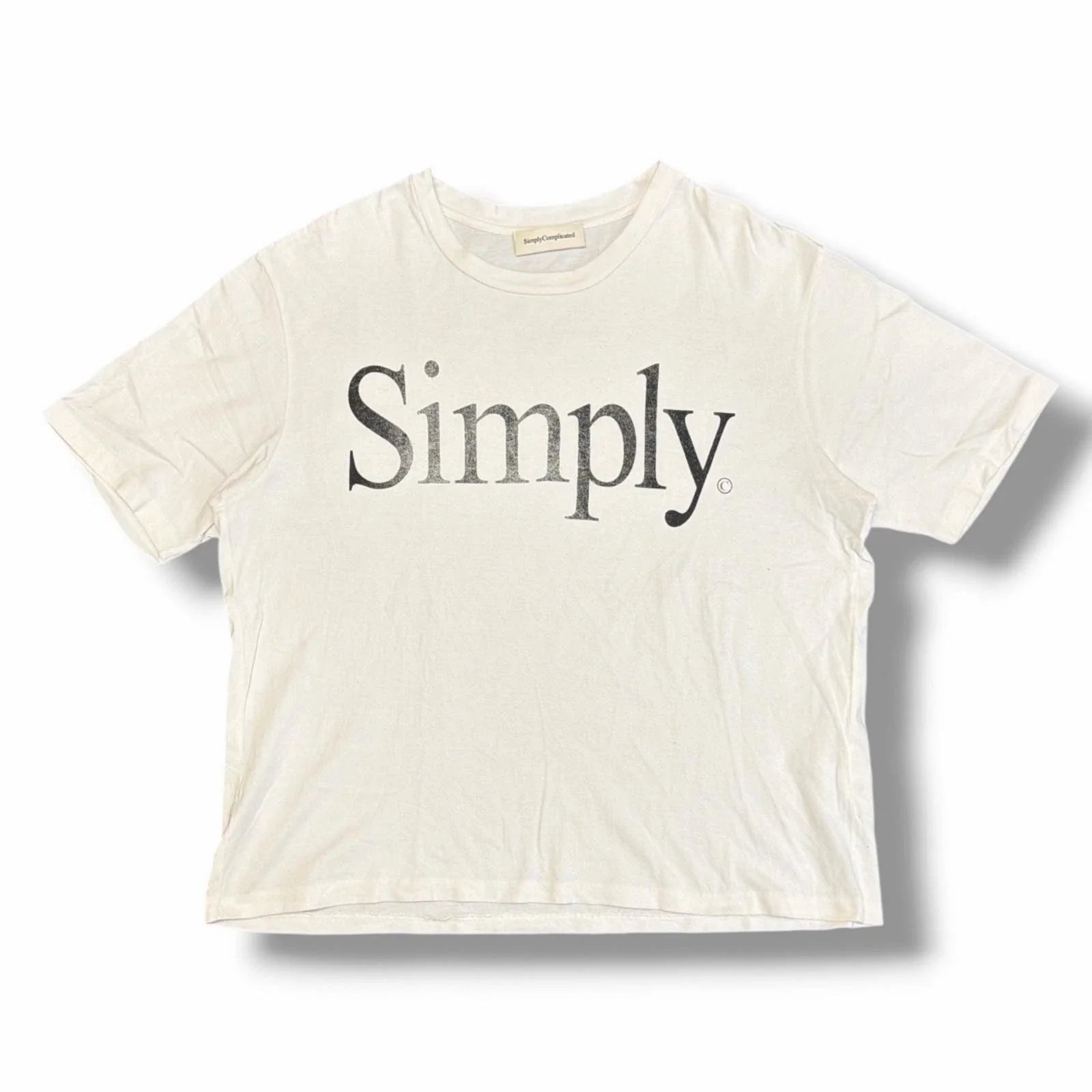 SIMPLYCOMPLICATED  Simply TEE Simple T-shirt 25SS1008 white 2 9338M Unisex T-shirt, Sweatshirt, Hoodie, Long Sleeve Tee - T-Shirt, Sweatshirt, Hoodie