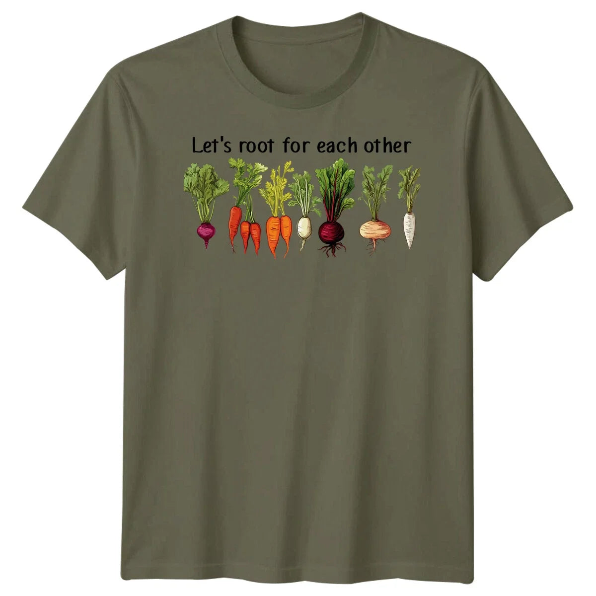 Lets Root For Each Other Vegetables Food Mens T-Shirt Womens Tee Graphic Unisex T-shirt, Sweatshirt, Hoodie, Long Sleeve Tee - T-Shirt, Sweatshirt, Hoodie