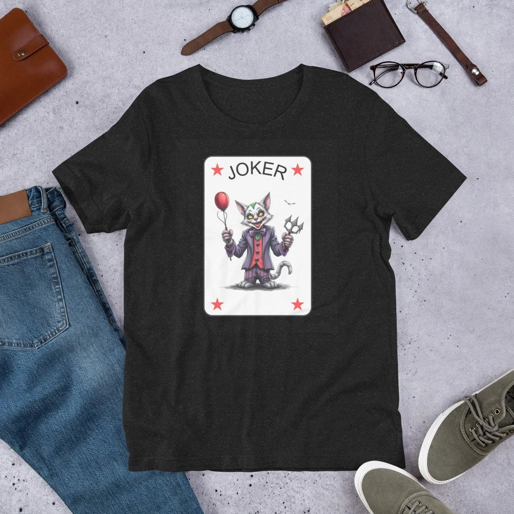 Cat Court Jester Clown Playing Card Lazy Halloween Costume t-shirt Unisex T-shirt, Sweatshirt, Hoodie, Long Sleeve Tee - T-Shirt, Sweatshirt, Hoodie