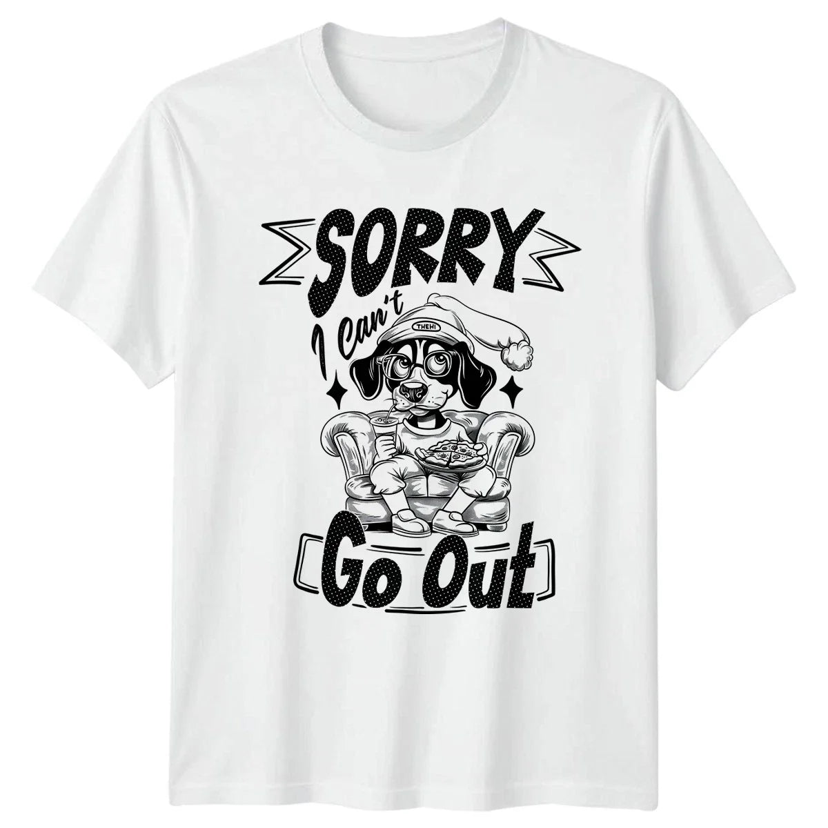 Sorry I Cant Go Out T-Shirt Introvert Dog Lover Birthday Gift For Him And Her Unisex T-shirt, Sweatshirt, Hoodie, Long Sleeve Tee - T-Shirt, Sweatshirt, Hoodie
