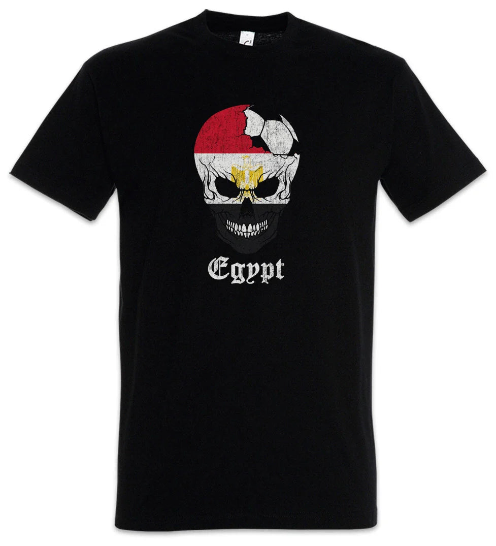 Egypt Football Skull I T-Shirt egyptian Soccer Flag Banner World Championship Unisex T-shirt, Sweatshirt, Hoodie, Long Sleeve Tee - T-Shirt, Sweatshirt, Hoodie