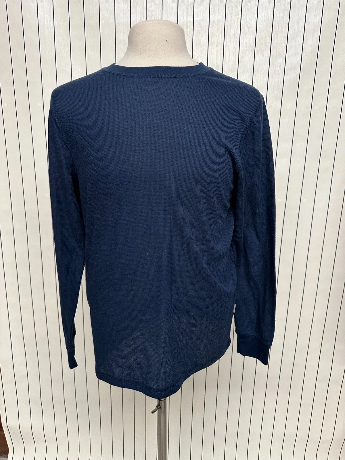 Perry Ellis Tee Shirt Mens Navy Thermal Fitted Long Sleeve Crew Neck Size L Unisex T-shirt, Sweatshirt, Hoodie, Long Sleeve Tee - T-Shirt, Sweatshirt, Hoodie