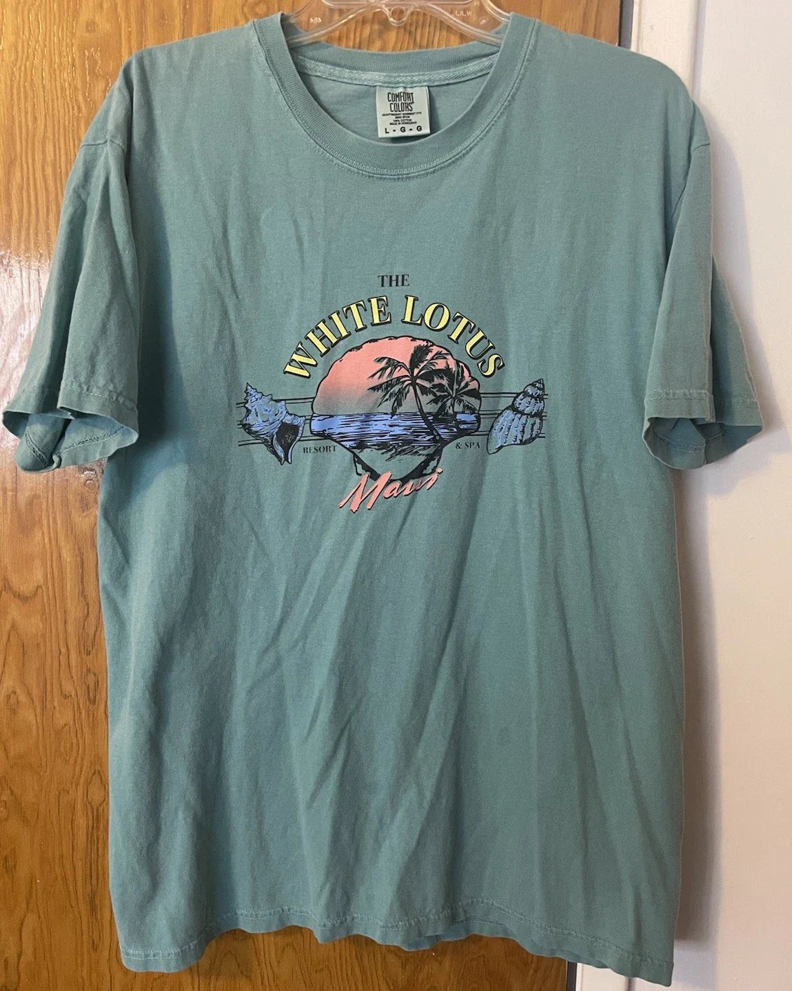 The White Lotus HBO Season 1 Maui T Shirt Size Large Green Hawaii Comfort Colors Unisex T-shirt, Sweatshirt, Hoodie, Long Sleeve Tee - T-Shirt, Sweatshirt, Hoodie