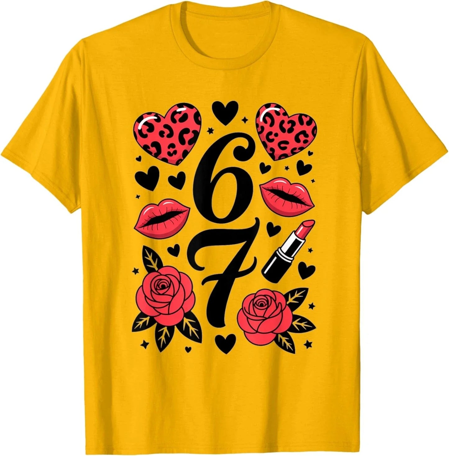 Meme Six Seven 67 Meme Six Seven Valentine Hearts Unisex T-Shirt Unisex T-shirt, Sweatshirt, Hoodie, Long Sleeve Tee - T-Shirt, Sweatshirt, Hoodie