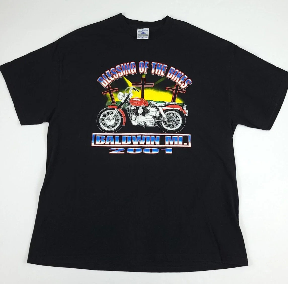 Vintage Y2K Blessing Of The Bikes 2001 Baldwin MI Shirt Motorcycle Rare Vtg 01 Unisex T-shirt, Sweatshirt, Hoodie, Long Sleeve Tee - T-Shirt, Sweatshirt, Hoodie