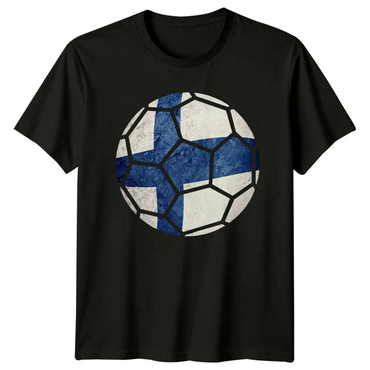 Finland Flag Soccer Ball Sports Mens T-Shirt Womens Tee Graphic Unisex Top Unisex T-shirt, Sweatshirt, Hoodie, Long Sleeve Tee - T-Shirt, Sweatshirt, Hoodie