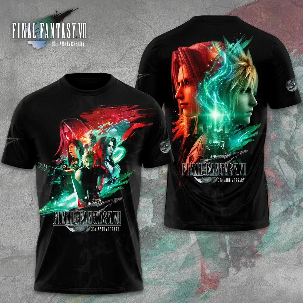 Final Fantasy VII 30th Anniversary 3D Apparel Tshirt Unisex T-shirt, Sweatshirt, Hoodie, Long Sleeve Tee - T-Shirt, Sweatshirt, Hoodie
