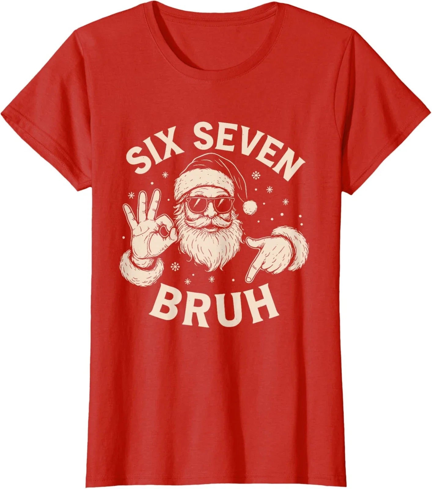 Bruh 67 Christmas Santa Six Seven Meme Xmas Graphic Unisex T-Shirt Unisex T-shirt, Sweatshirt, Hoodie, Long Sleeve Tee - T-Shirt, Sweatshirt, Hoodie