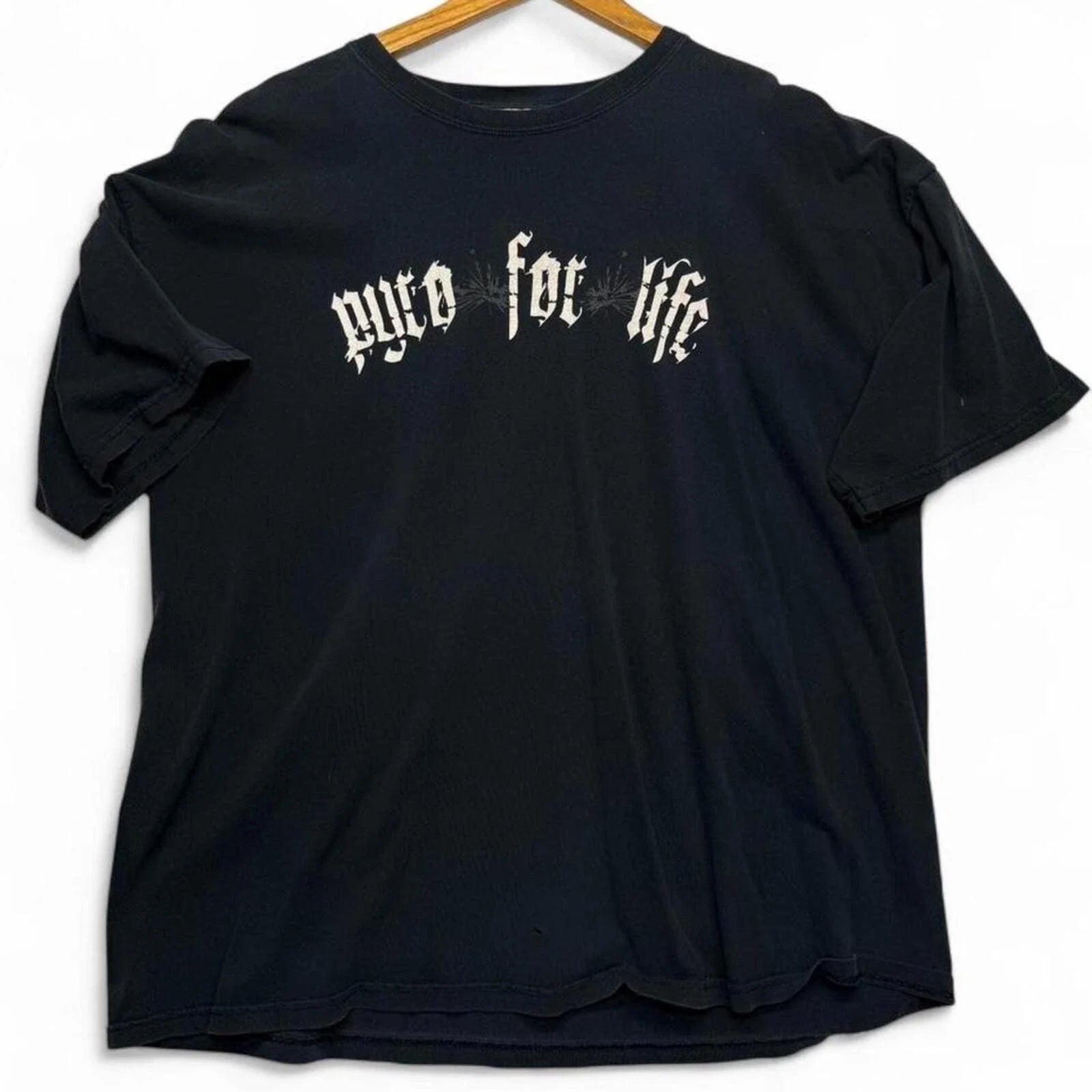 Y2K Early 2000s Pyro For Life black cotton t-shirt Unisex T-shirt, Sweatshirt, Hoodie, Long Sleeve Tee - T-Shirt, Sweatshirt, Hoodie