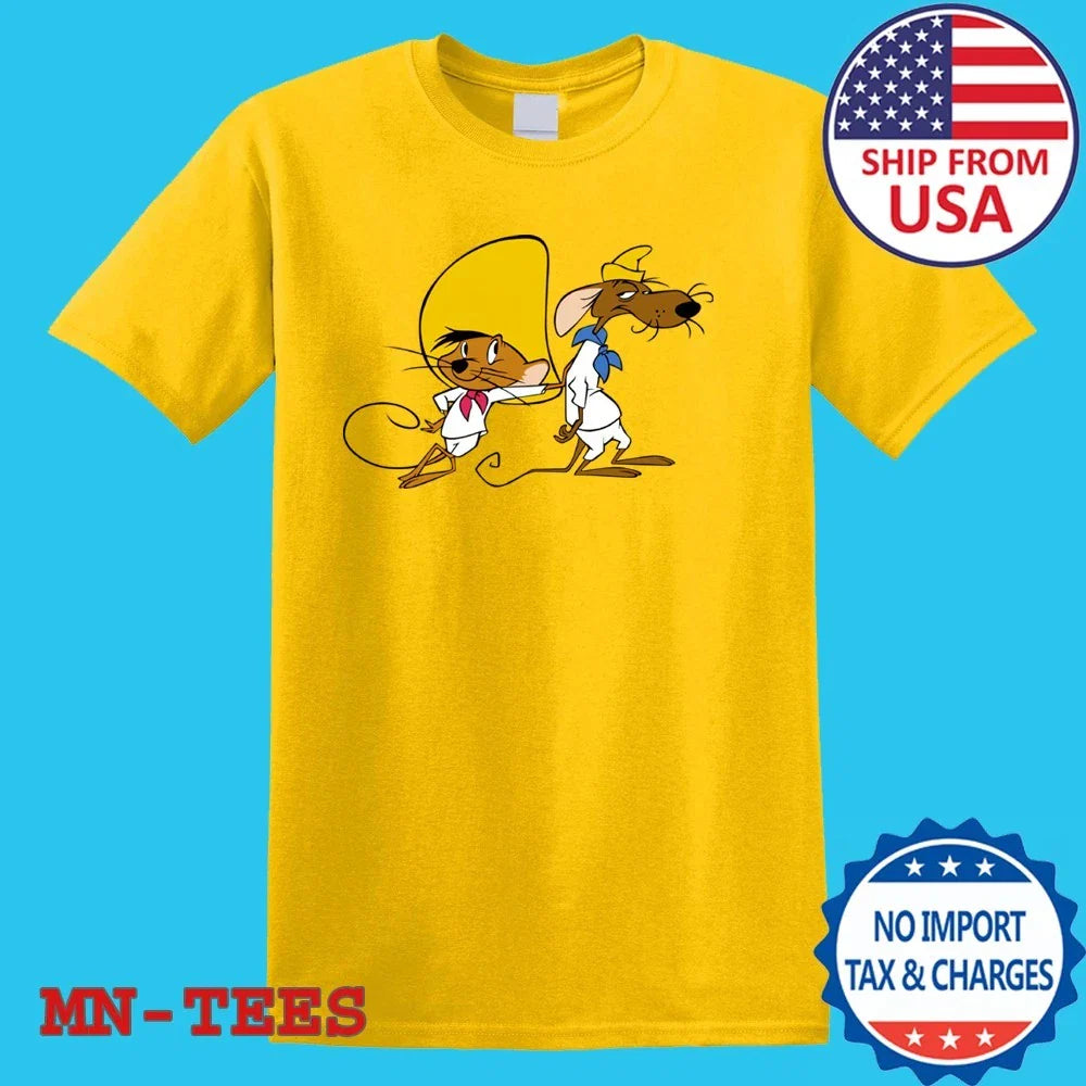 Speedy Gonzales And Slow Poke Rodriguez Cartoon Yellow Size S-5XL Unisex T-shirt, Sweatshirt, Hoodie, Long Sleeve Tee - T-Shirt, Sweatshirt, Hoodie