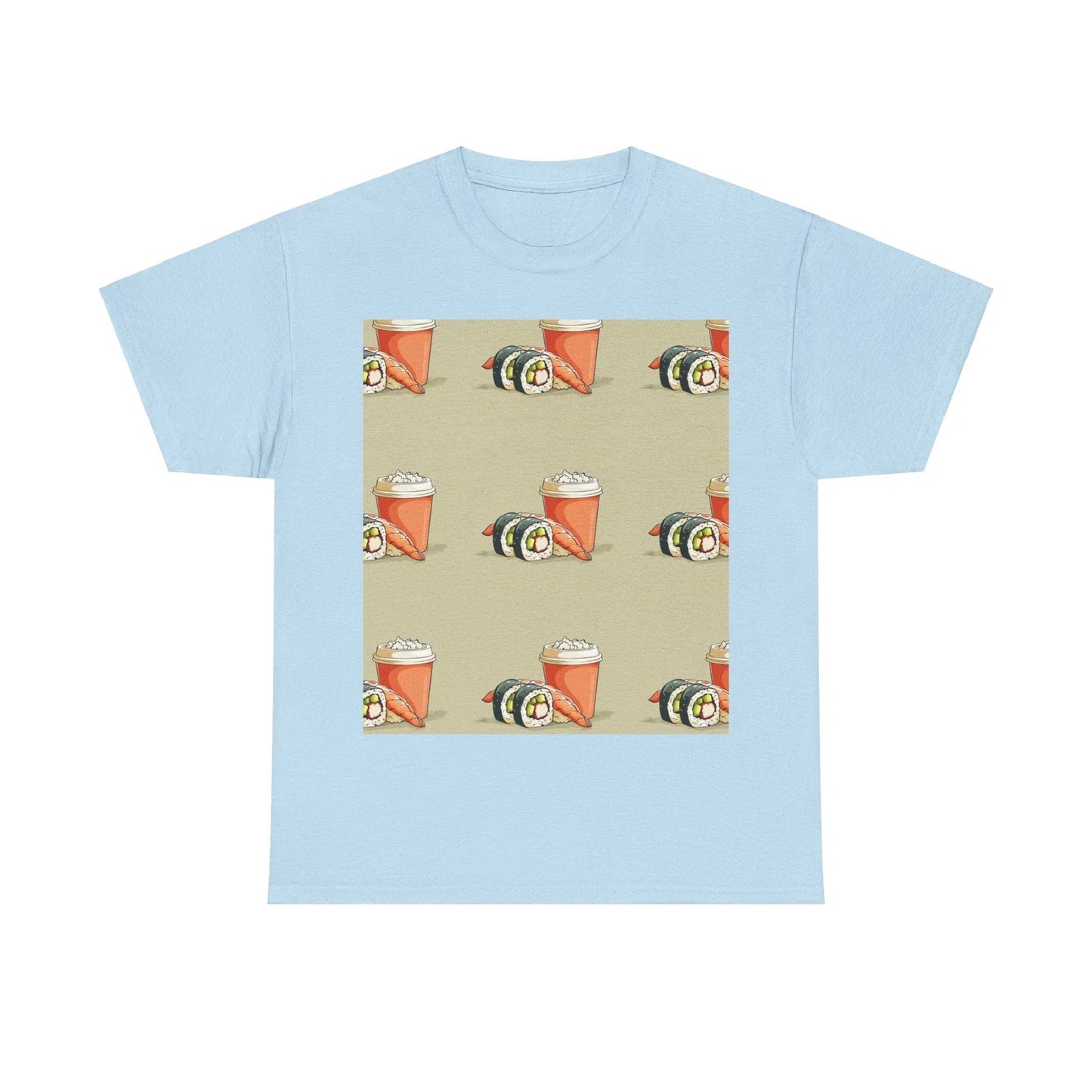 Sushi + Coffee t-shirt Unisex T-shirt, Sweatshirt, Hoodie, Long Sleeve Tee - T-Shirt, Sweatshirt, Hoodie
