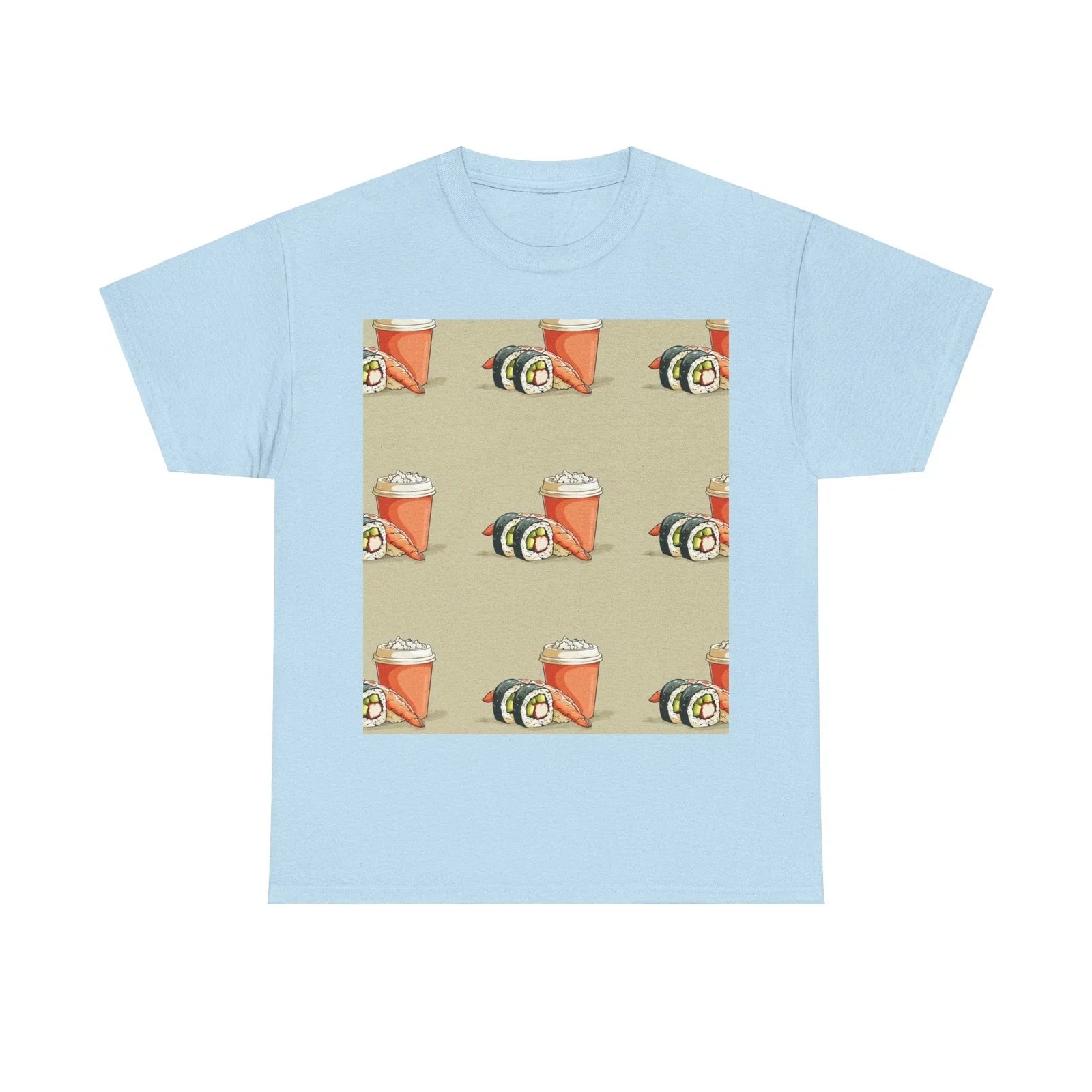 Sushi + Coffee t-shirt Unisex T-shirt, Sweatshirt, Hoodie, Long Sleeve Tee - T-Shirt, Sweatshirt, Hoodie