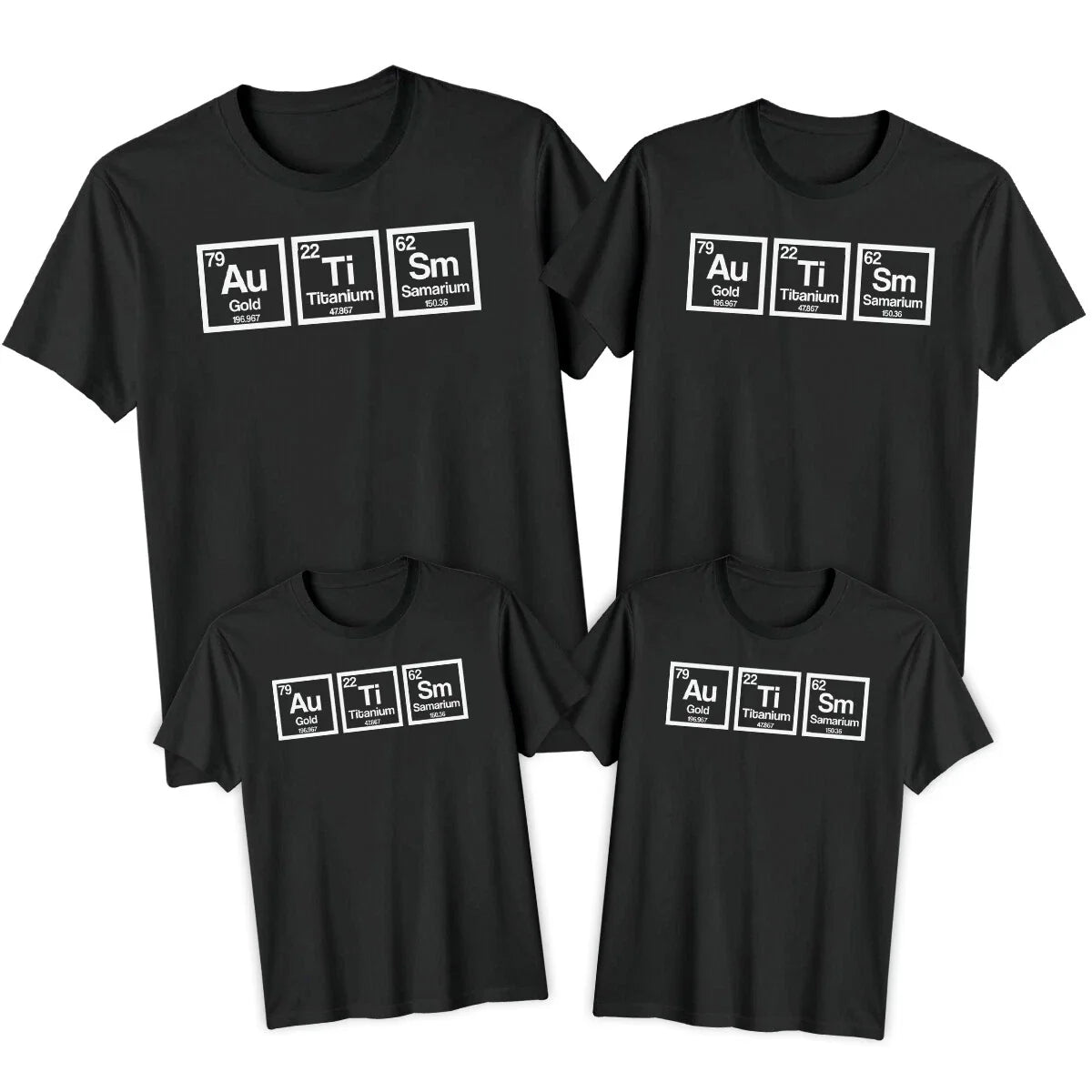 Family Periodic Table Elements Autism Awareness Day T-Shirt Tee Spectrum #AD Unisex T-shirt, Sweatshirt, Hoodie, Long Sleeve Tee - T-Shirt, Sweatshirt, Hoodie