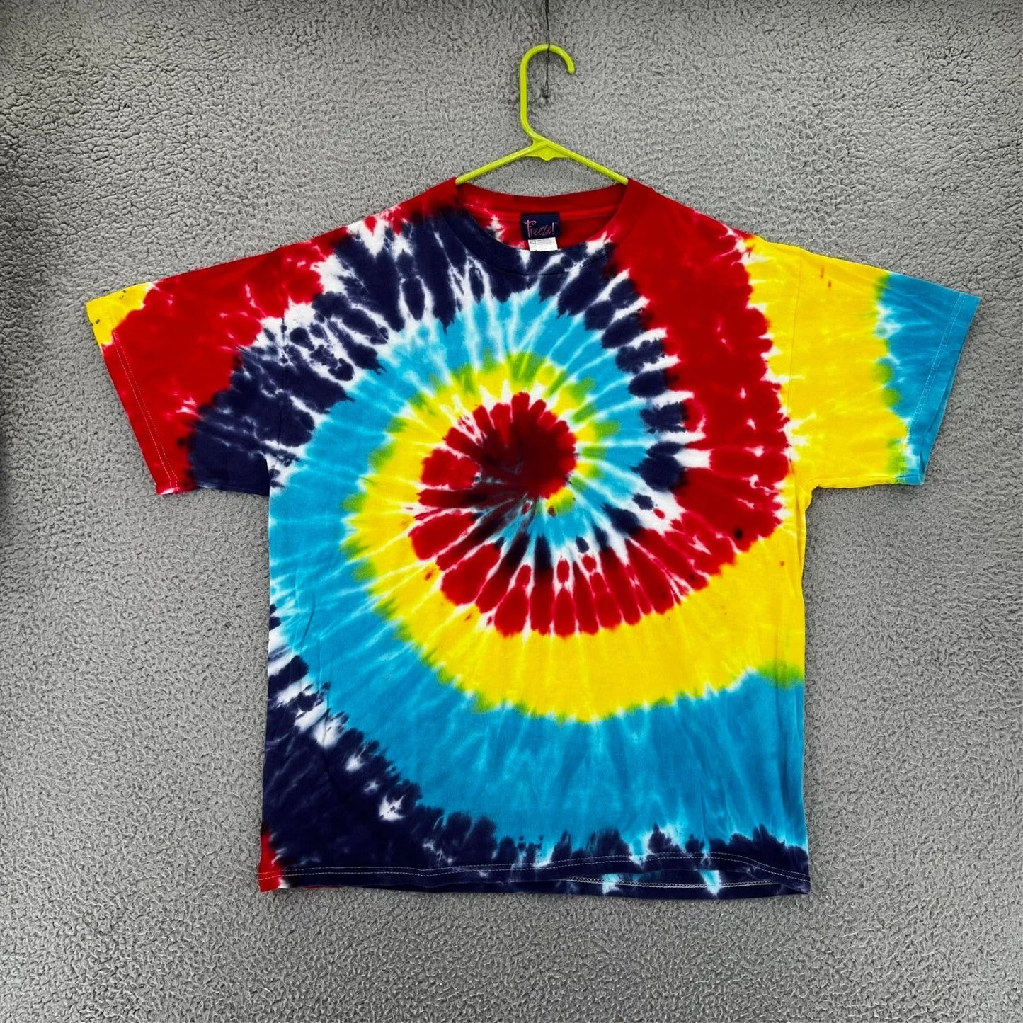 FREEZE Brand Tie Dye T-Shirt Adult Large Multi-Color Spiral Swirl Boho Grunge Unisex T-shirt, Sweatshirt, Hoodie, Long Sleeve Tee - T-Shirt, Sweatshirt, Hoodie