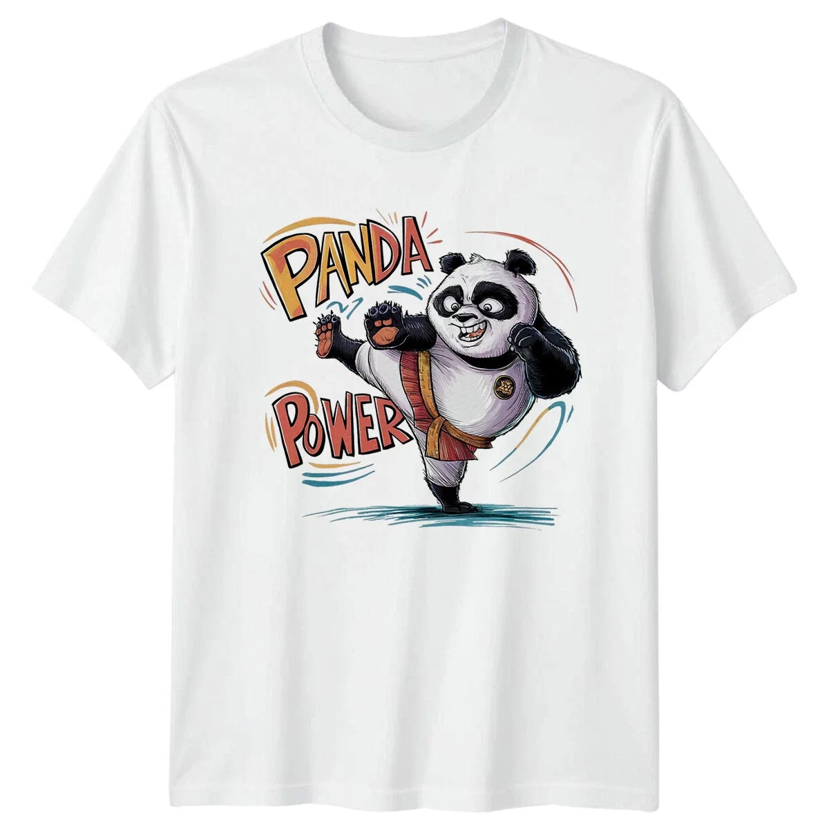Panda Power Animal Pun Funny Kung Fu Panda Cartoon Graphic Men Women T-Shirt Unisex T-shirt, Sweatshirt, Hoodie, Long Sleeve Tee - T-Shirt, Sweatshirt, Hoodie