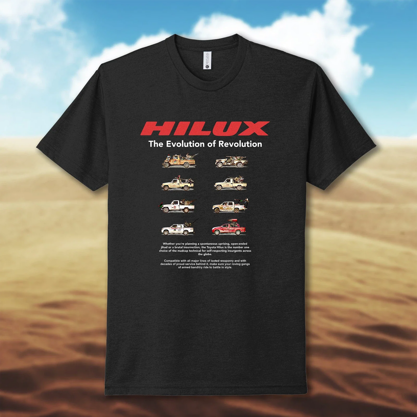 Toyota Hilux Evolution of Revolution T-Shirt Unisex T-shirt, Sweatshirt, Hoodie, Long Sleeve Tee - T-Shirt, Sweatshirt, Hoodie
