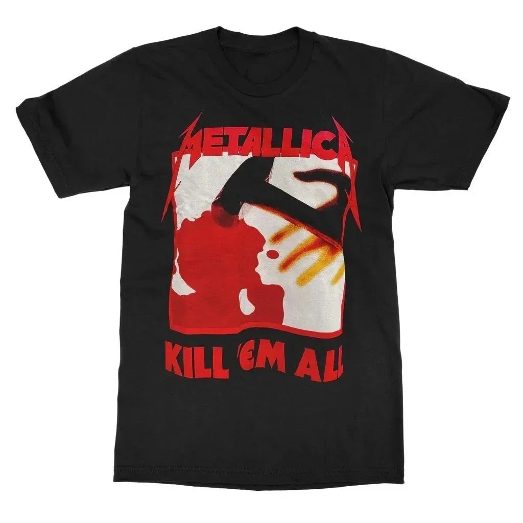 Metallica Kill Em All Tracks Print T Shirt Vintage Oversized Cotton Tee Unisex T-shirt, Sweatshirt, Hoodie, Long Sleeve Tee - T-Shirt, Sweatshirt, Hoodie