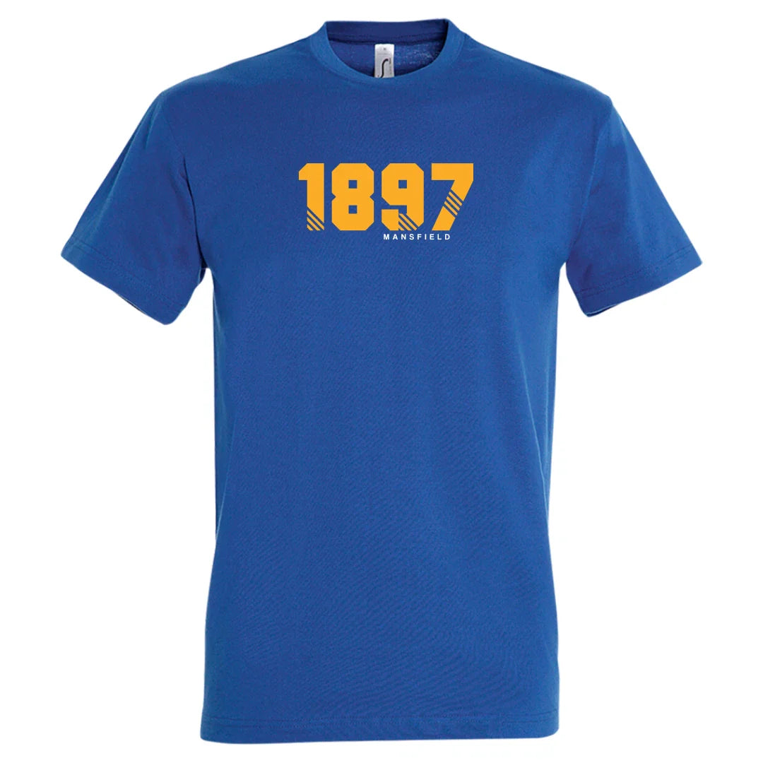 Mansfield Town Football Shirt 1897 Est Year Retro Gift Casual T Shirt Unisex T-shirt, Sweatshirt, Hoodie, Long Sleeve Tee - T-Shirt, Sweatshirt, Hoodie