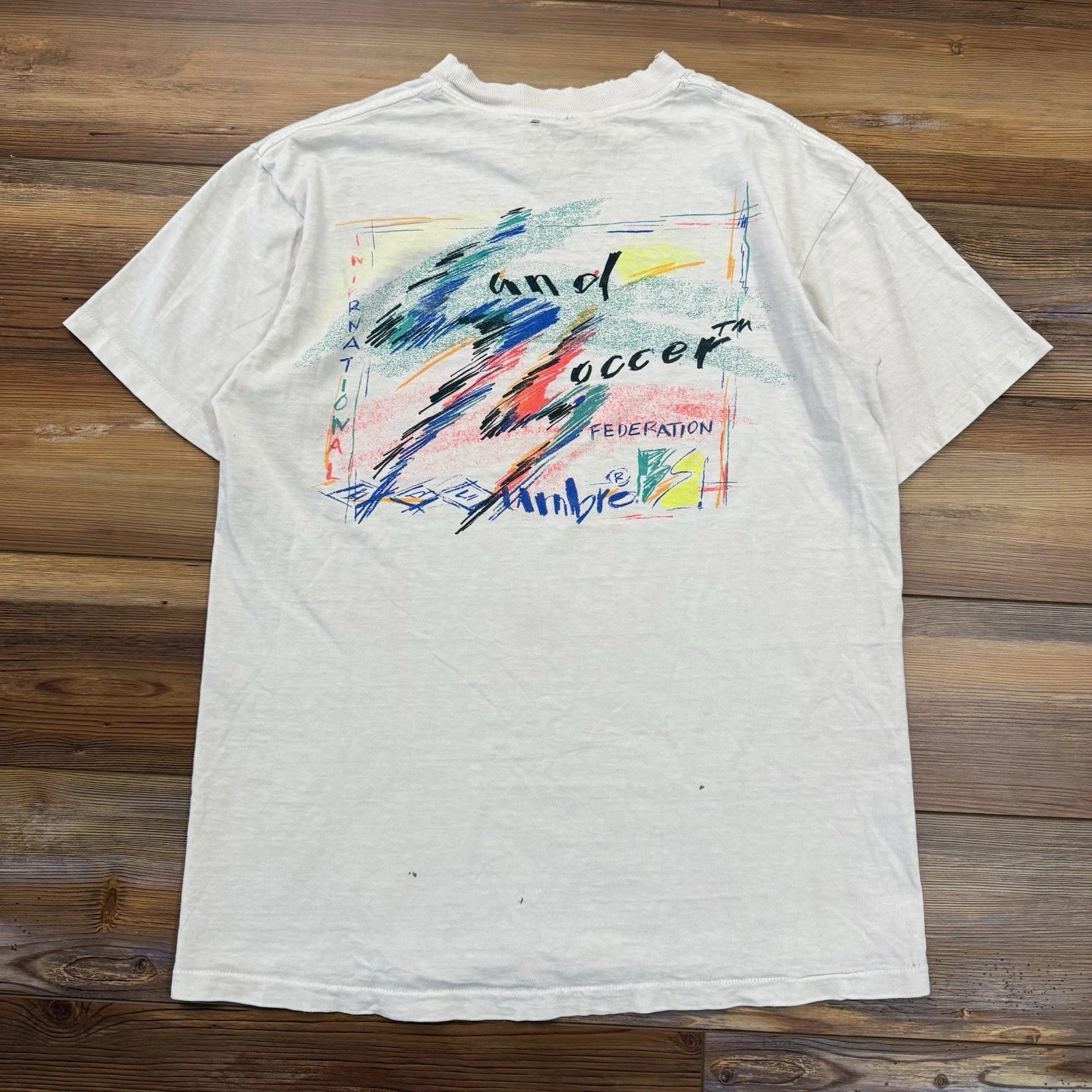 Vintage 90s Umbro Sand Soccer White Tee Shirt Unisex T-shirt, Sweatshirt, Hoodie, Long Sleeve Tee - T-Shirt, Sweatshirt, Hoodie