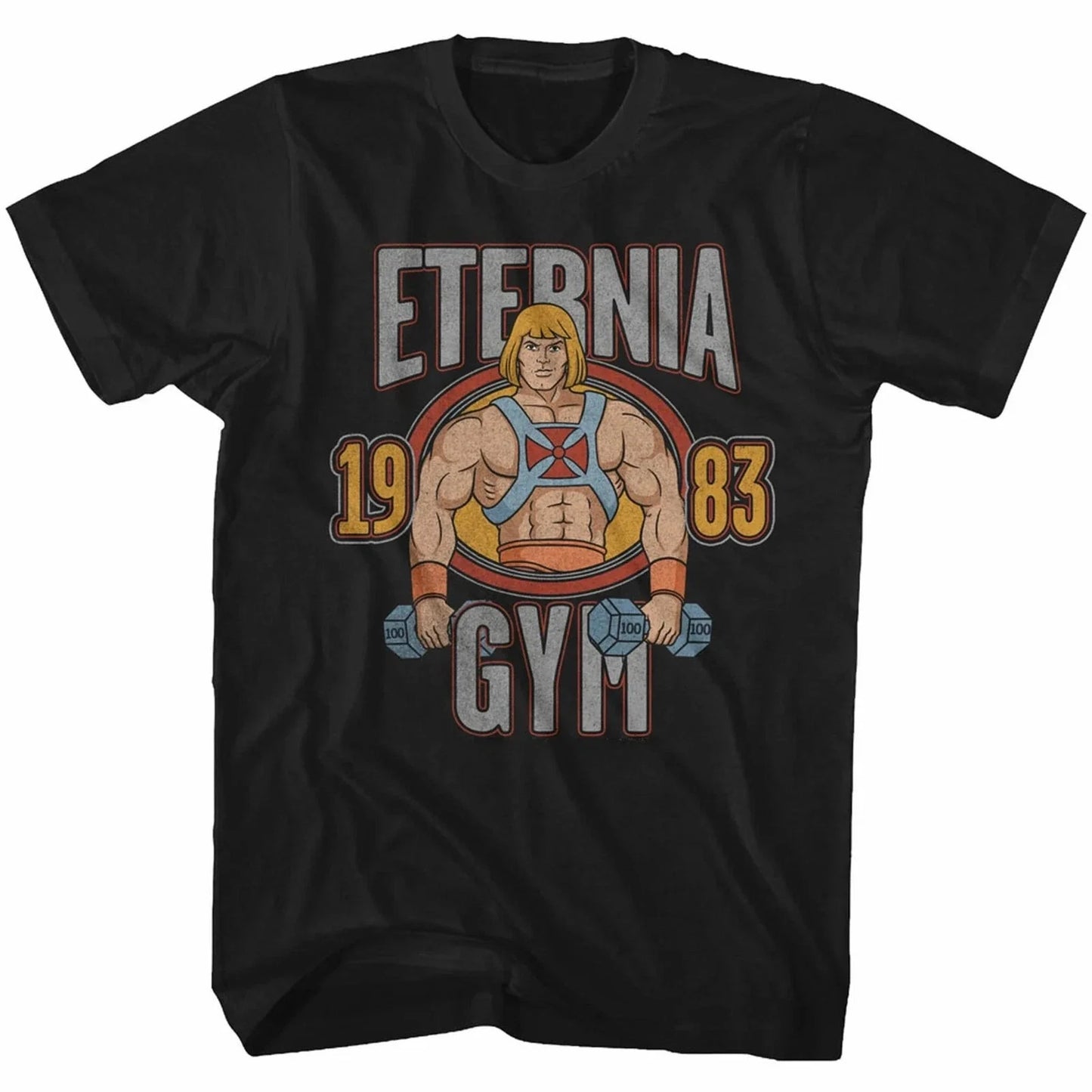 Masters of The Universe Cotton T-Shirt He-Man Eternia Gym 1983 Anime Cartoon Tee Unisex T-shirt, Sweatshirt, Hoodie, Long Sleeve Tee - T-Shirt, Sweatshirt, Hoodie