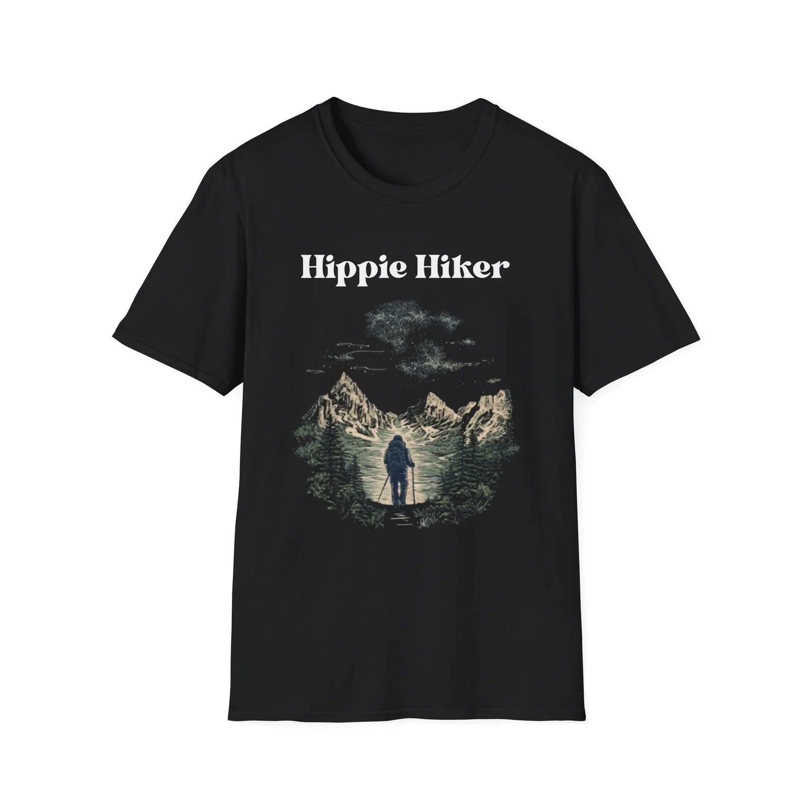 Hippie Hiker Shirt Retro Hiking Tee for Nature-Loving Free Spirits Unisex T-shirt, Sweatshirt, Hoodie, Long Sleeve Tee - T-Shirt, Sweatshirt, Hoodie