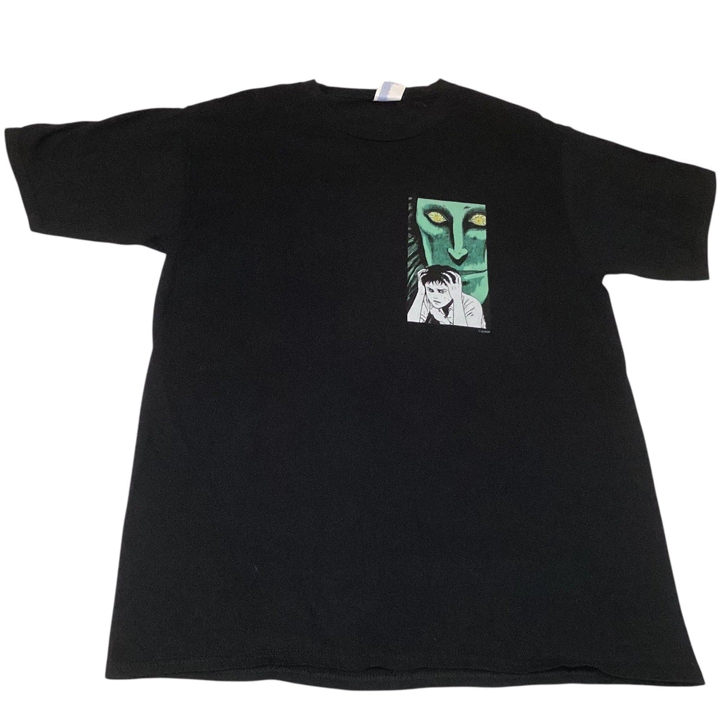 Black Graphic T Shirt Junji Ito Horror Manga Anime Horror Scary Monster Print L Unisex T-shirt, Sweatshirt, Hoodie, Long Sleeve Tee - T-Shirt, Sweatshirt, Hoodie