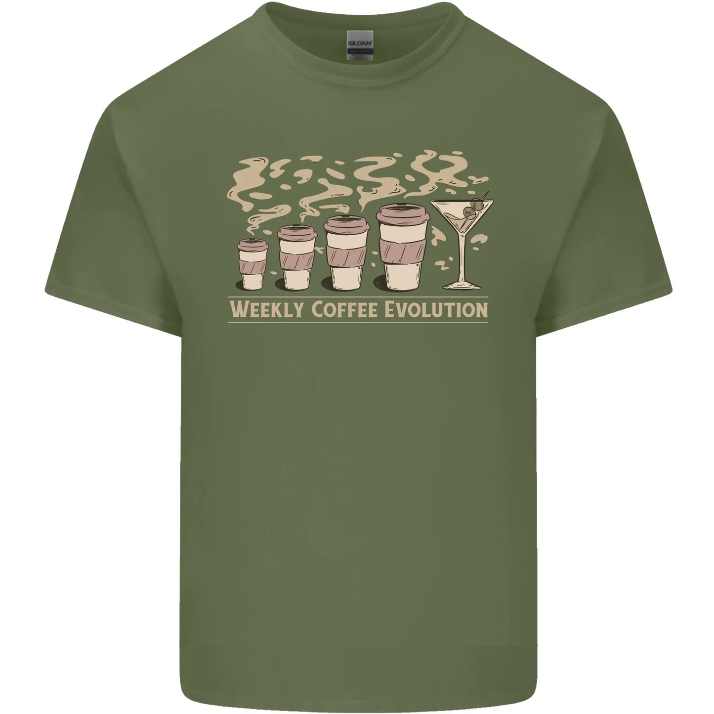 Funny Weekly Coffee to Alcohol Evolution Wine Mens Light Cotton T-Shirt Unisex T-shirt, Sweatshirt, Hoodie, Long Sleeve Tee - T-Shirt, Sweatshirt, Hoodie