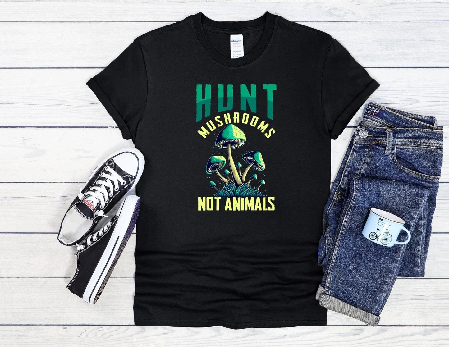 Hunt Mushrooms Shirt Not Animals  Men Women Unisex T Shirt Hoodie Baseball 3984 Unisex T-shirt, Sweatshirt, Hoodie, Long Sleeve Tee - T-Shirt, Sweatshirt, Hoodie