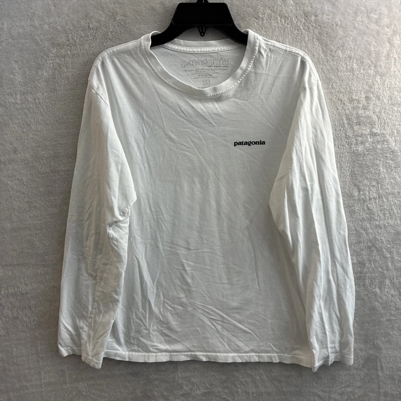 Patagonia Mens T Shirt White Graphic Back Medium Cotton Long Sleeve Crew Neck Unisex T-shirt, Sweatshirt, Hoodie, Long Sleeve Tee - T-Shirt, Sweatshirt, Hoodie